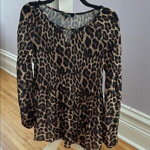 CharlieB Leopard Print Blouse- petite small but runs big